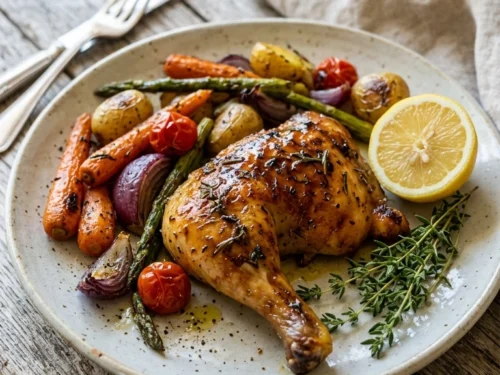 Beautiful Sheet Pan Honey Mustard Chicken for an Elegant Easy Summer Dinner