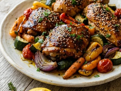 Elegant Sheet Pan Teriyaki Chicken for a Beautiful Asian-Inspired Summer Dinner