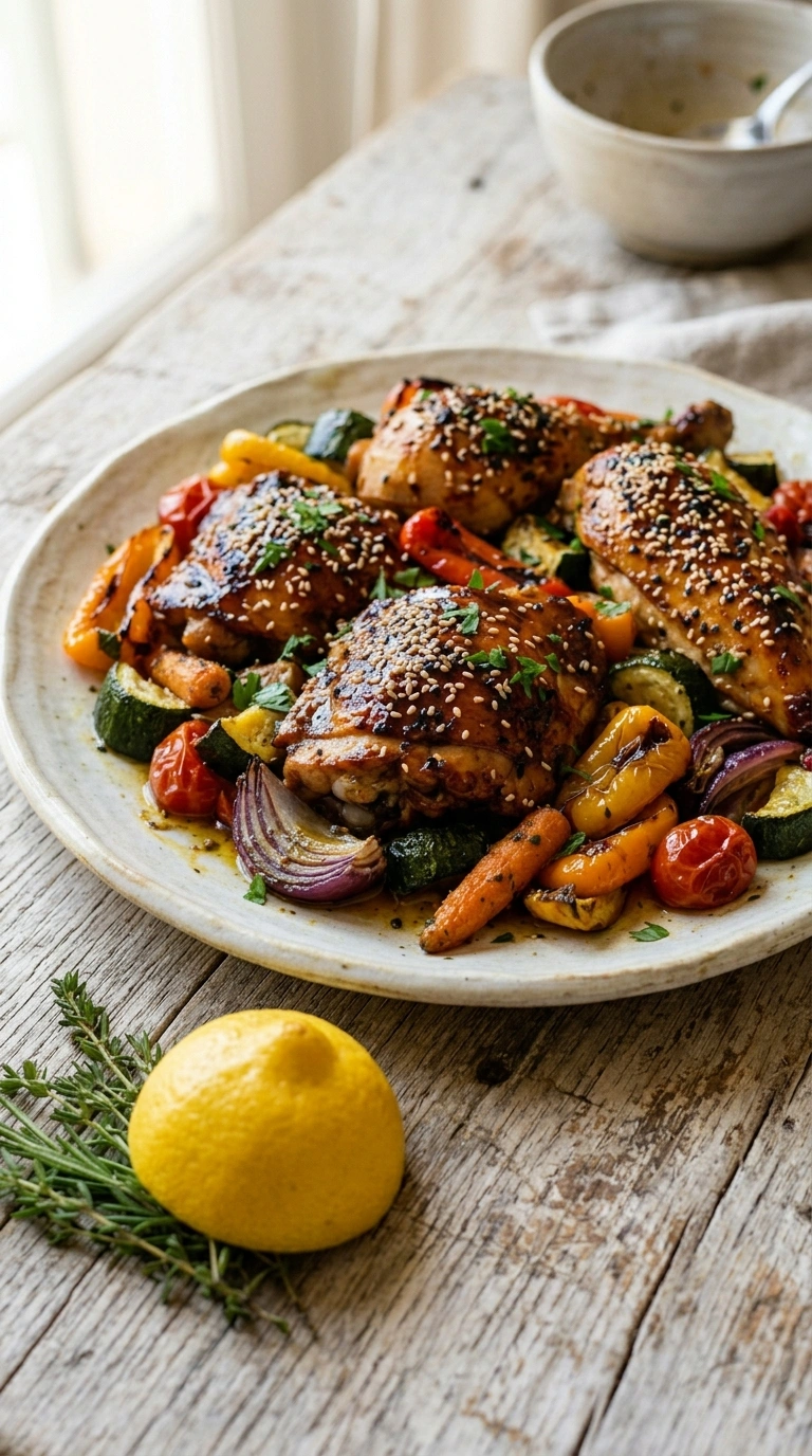 Elegant Sheet Pan Teriyaki Chicken for a Beautiful Asian-Inspired Summer Dinner