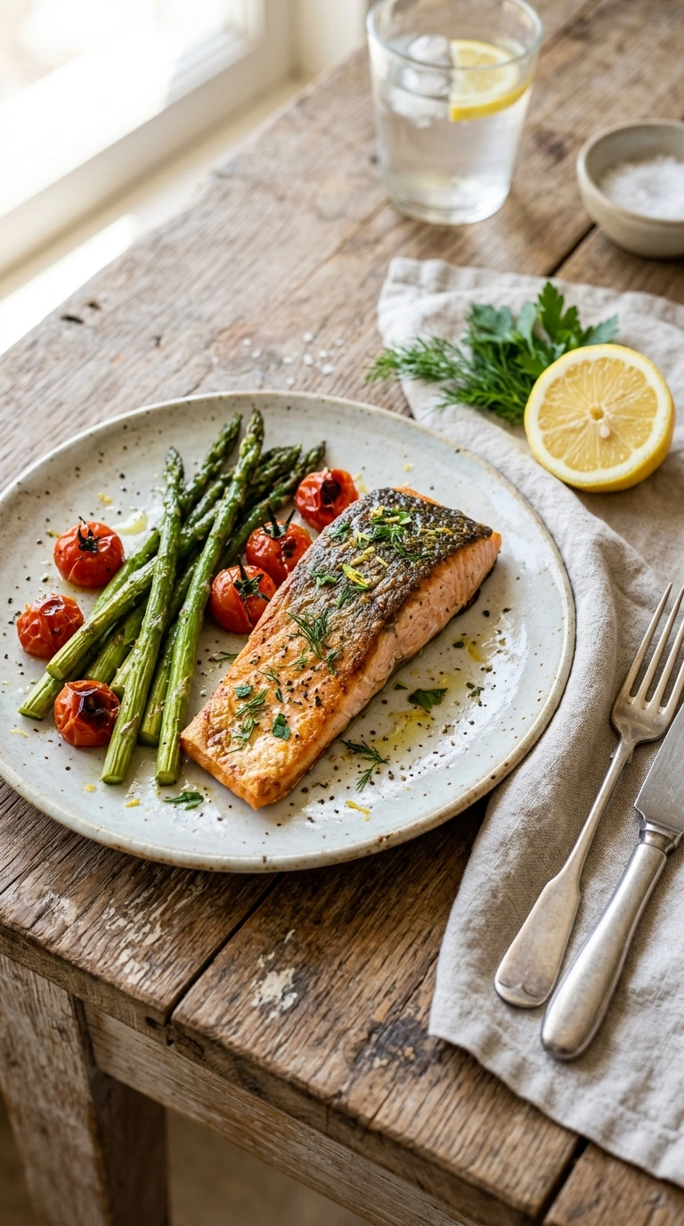elegant sheet pan lemon salmon ready to serve
