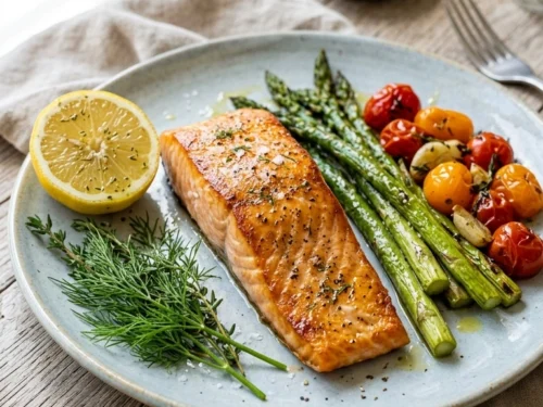 Elegant Sheet Pan Lemon Salmon for a Beautiful Easy Summer Seafood Dinner