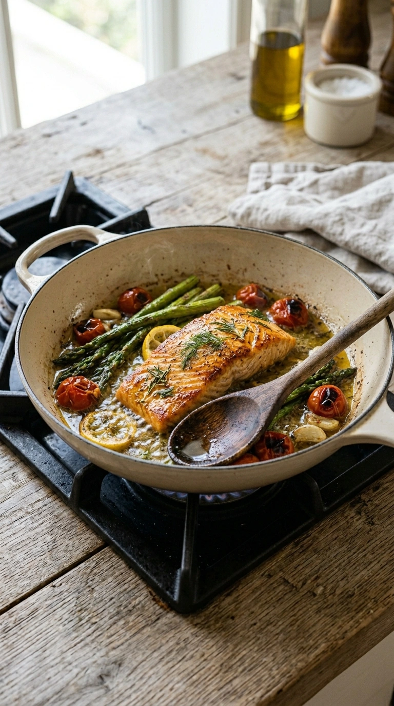 Cooking instructions for elegant sheet pan lemon salmon