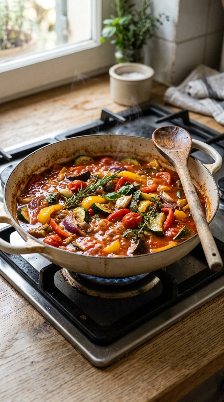 Cooking instructions for stunning sheet pan ratatouille elegant