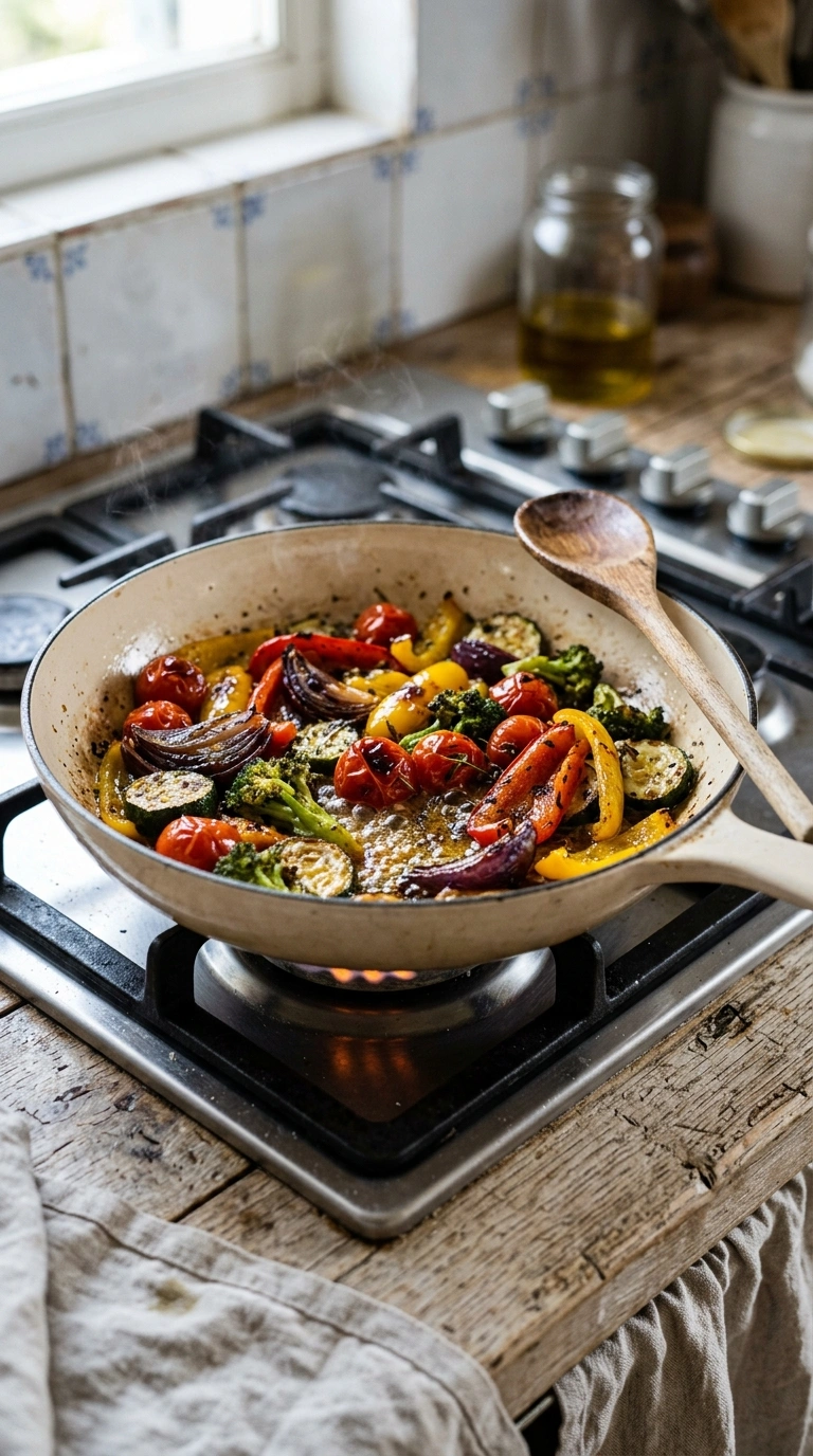 Cooking instructions for beautiful sheet pan roasted vegetables