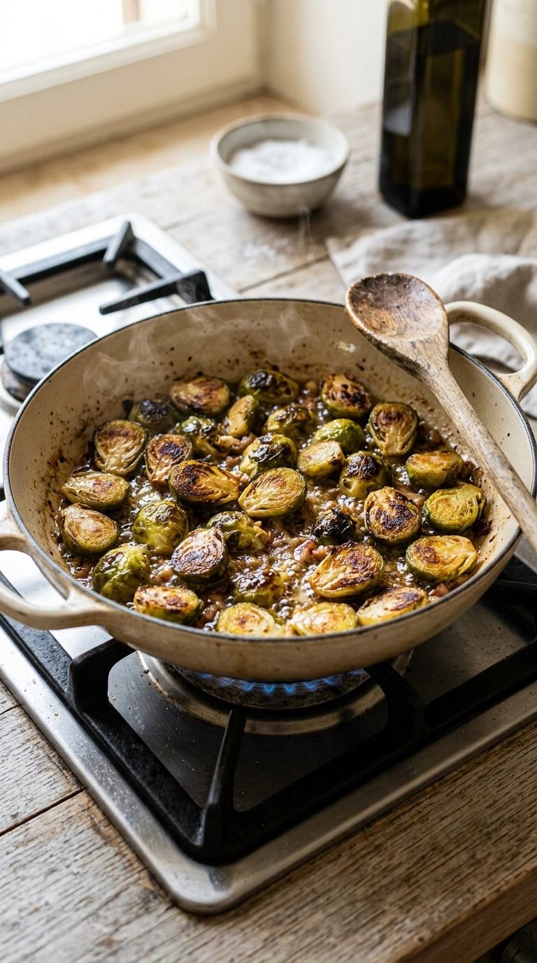 Cooking instructions for beautiful sheet pan brussels sprouts