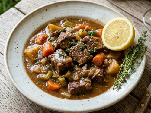 Beautiful Slow Cooker Beef Stew for an Elegant Hearty Comfort Dinner