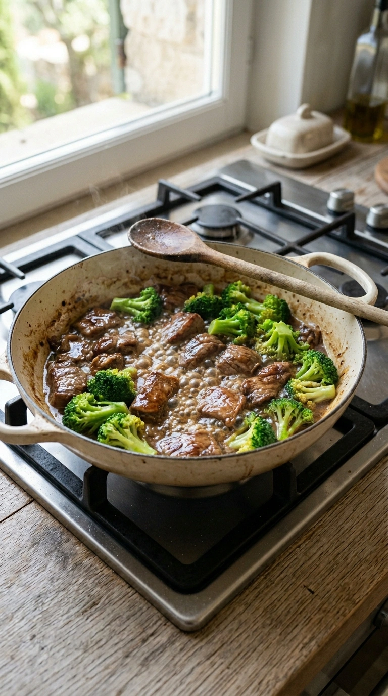 Cooking instructions for elegant slow cooker beef and broccoli