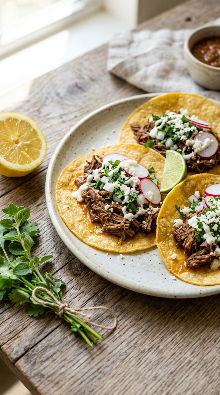 Beautiful Slow Cooker Beef Tacos for an Elegant Easy Weeknight Dinner