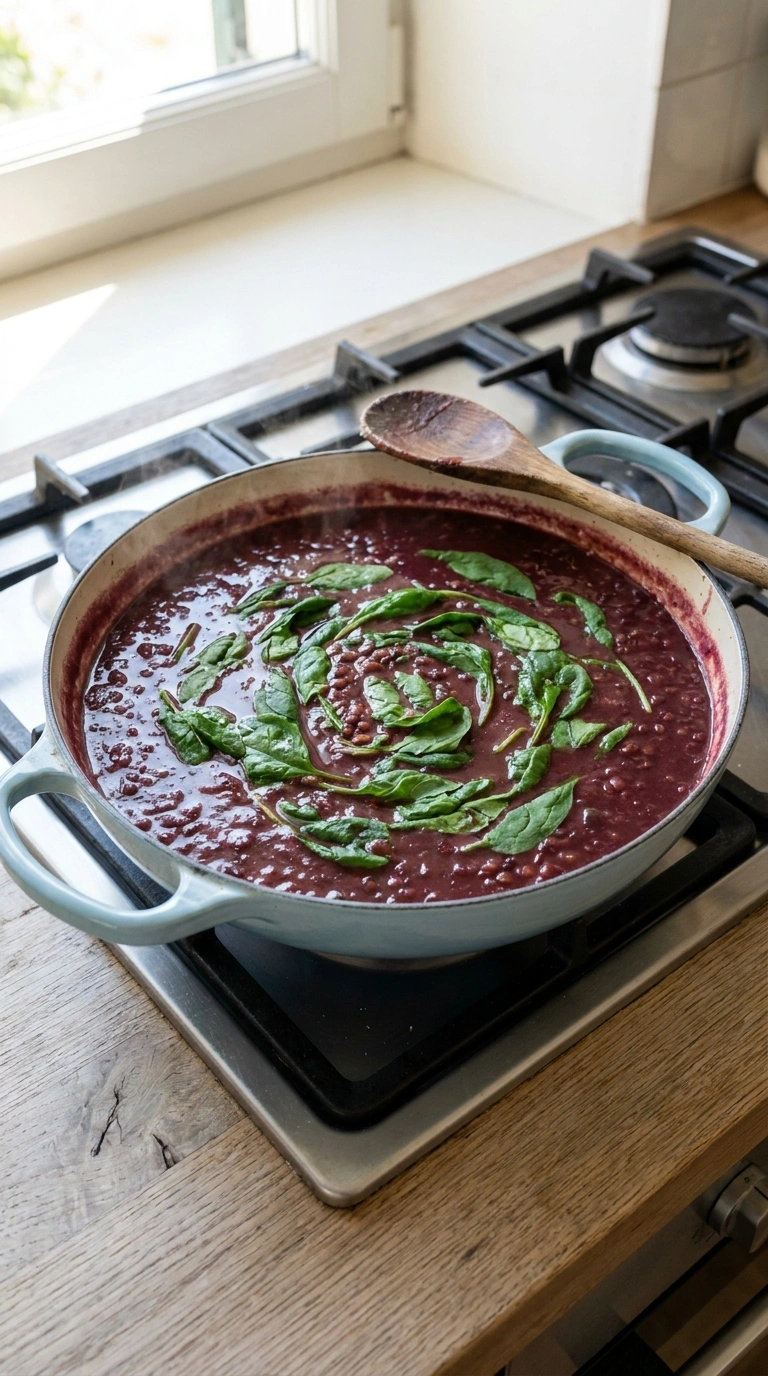 Cooking instructions for beautiful slow cooker lentil soup