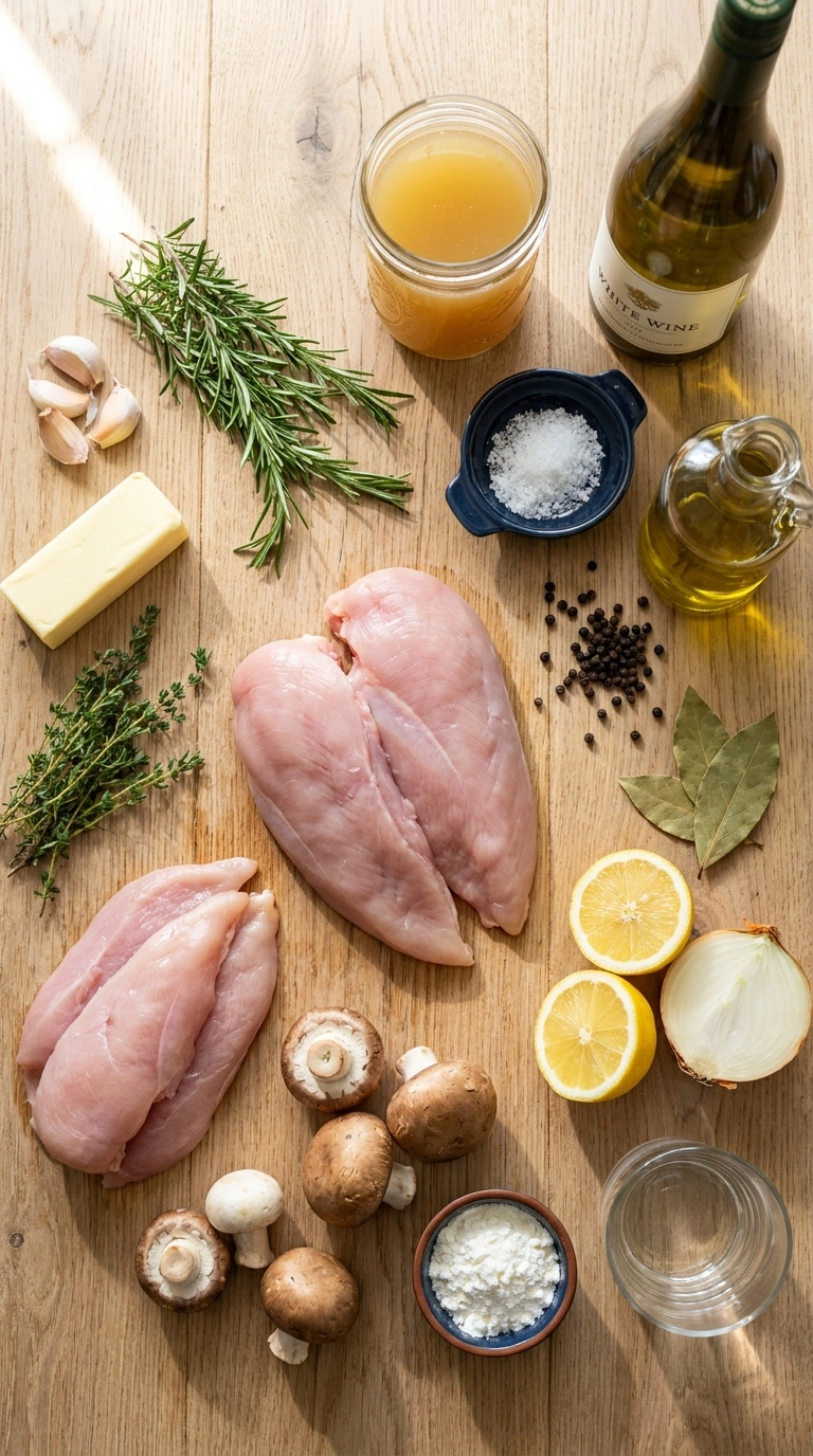 Ingredients for elegant slow cooker turkey breast