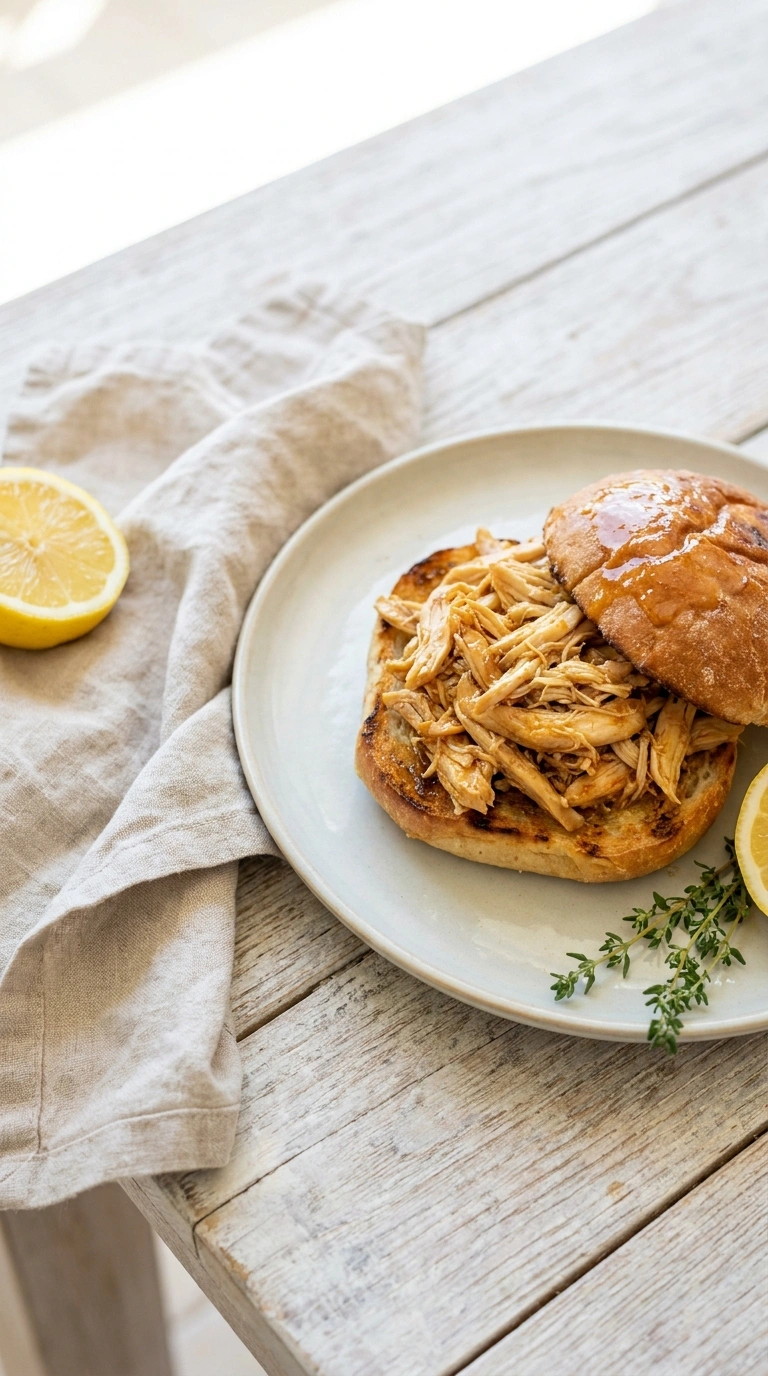 elegant slow cooker pulled chicken ready to serve