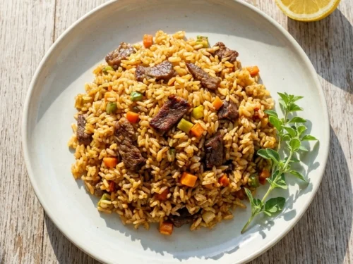 Stunning Ground Beef Fried Rice for an Elegant Quick Weeknight Dinner