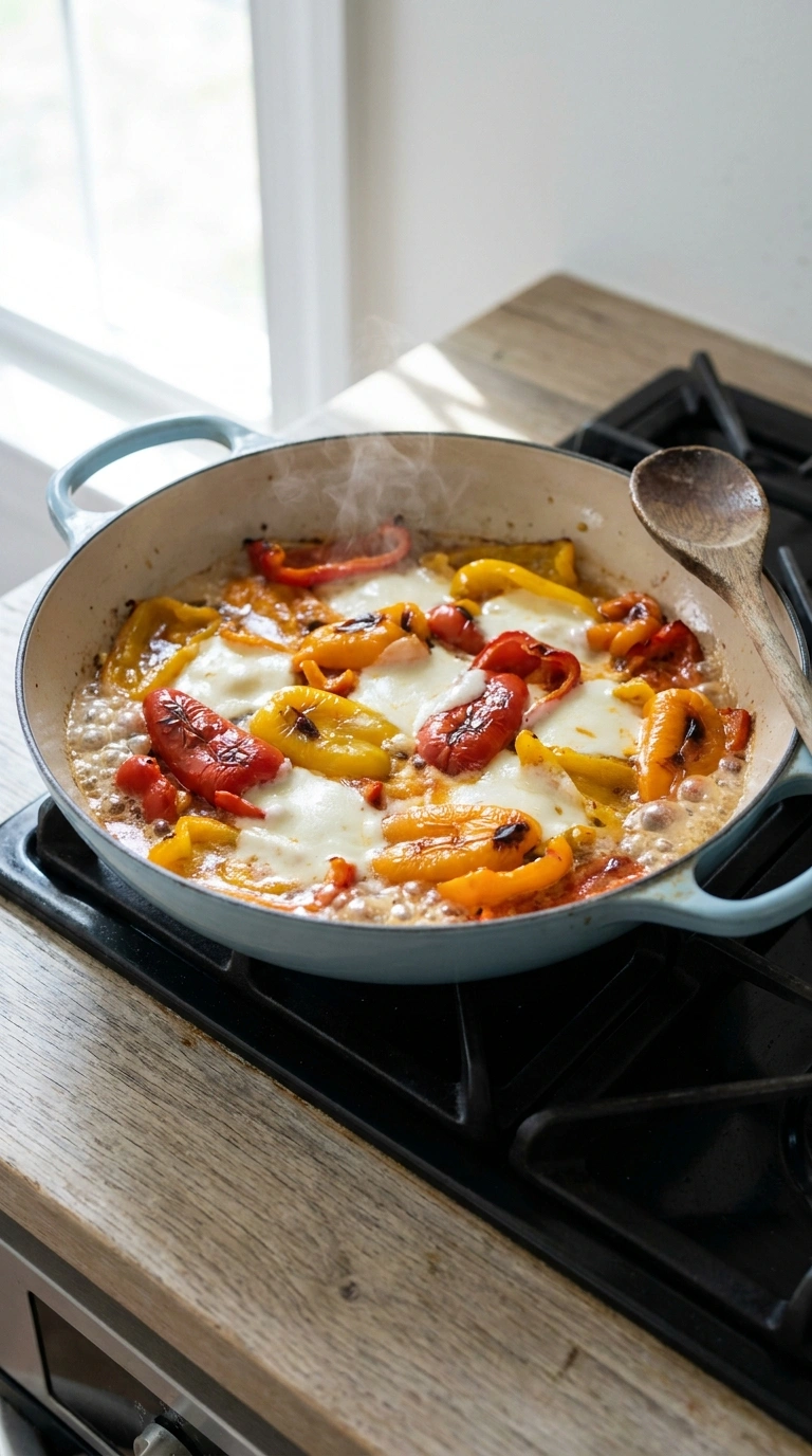 Cooking instructions for beautiful ground beef stuffed peppers