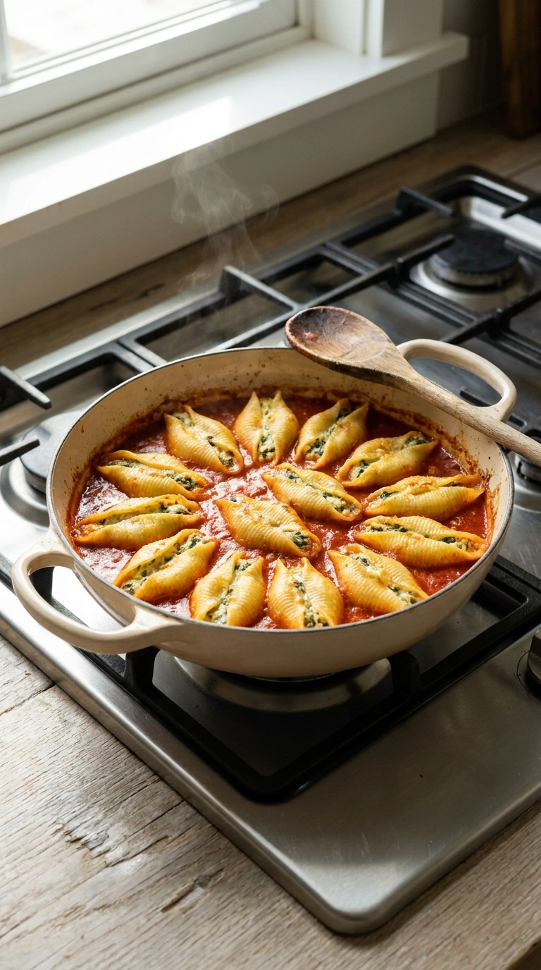 Cooking instructions for elegant ground beef stuffed shells