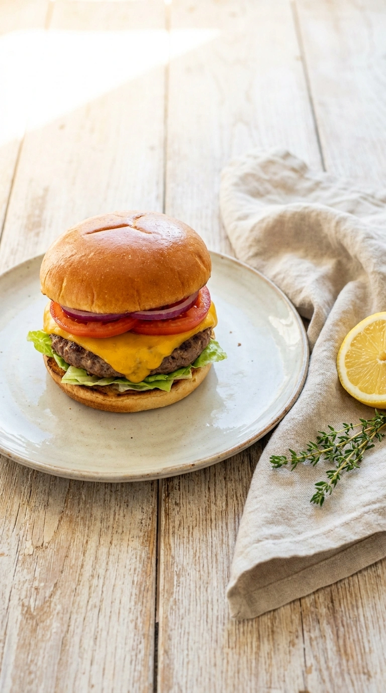 stunning homemade beef burger patties ready to serve