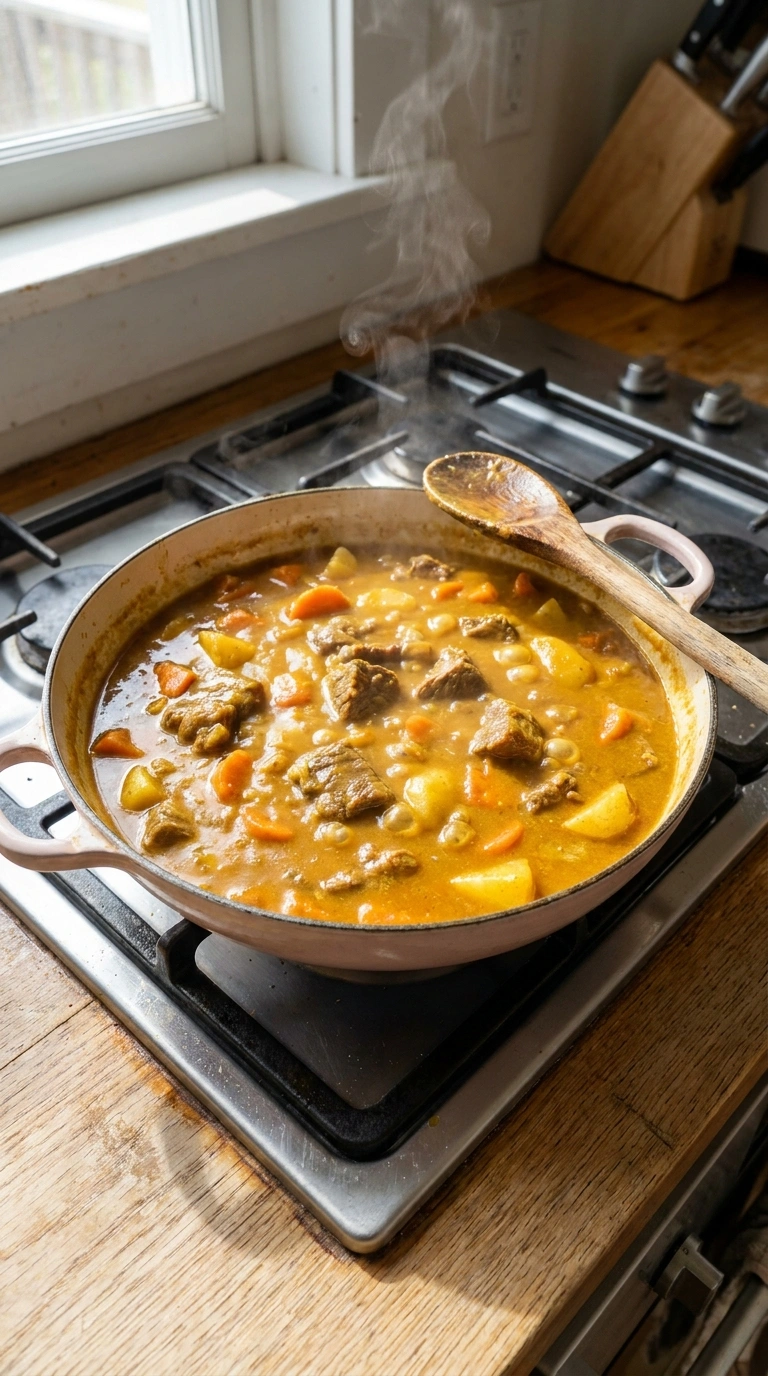 Cooking instructions for elegant ground beef curry