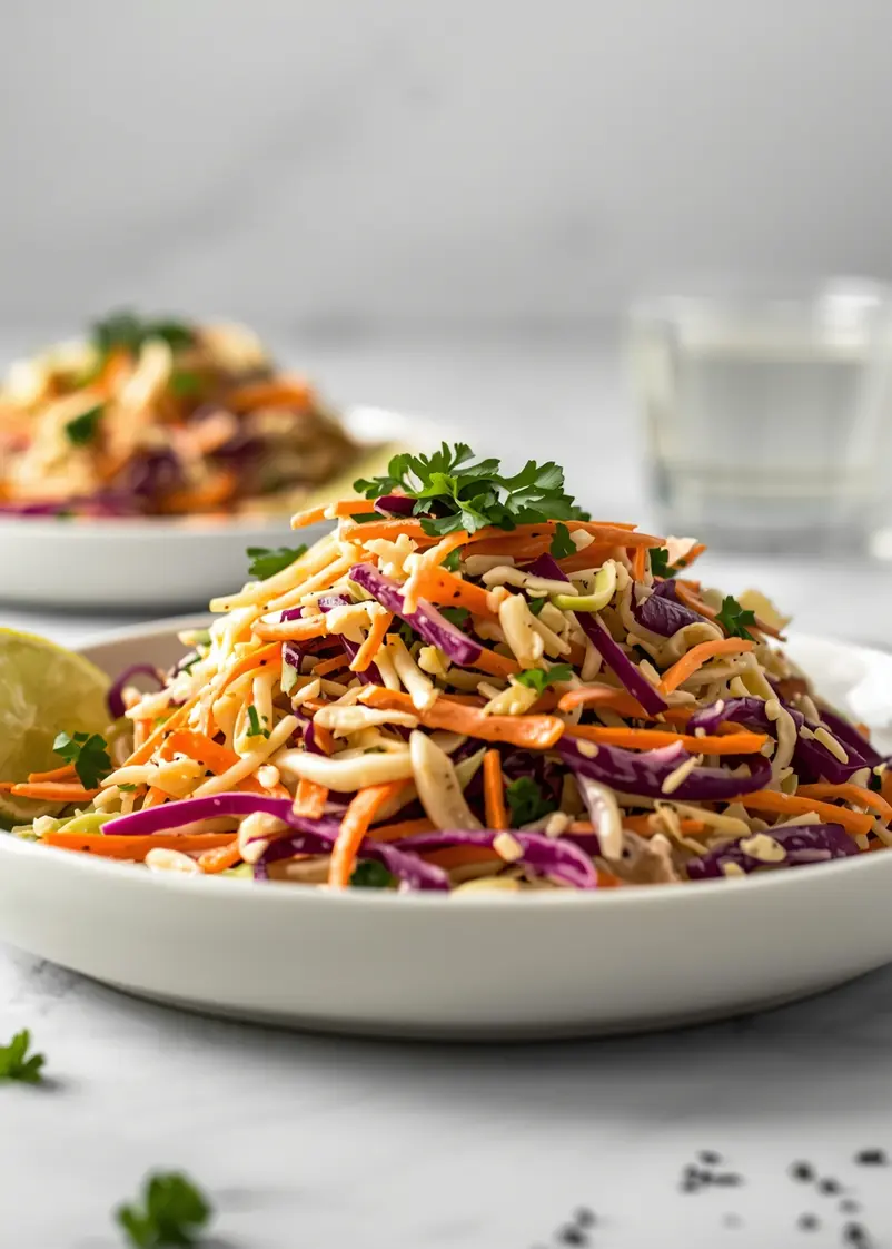stunning BBQ coleslaw summer ready to serve