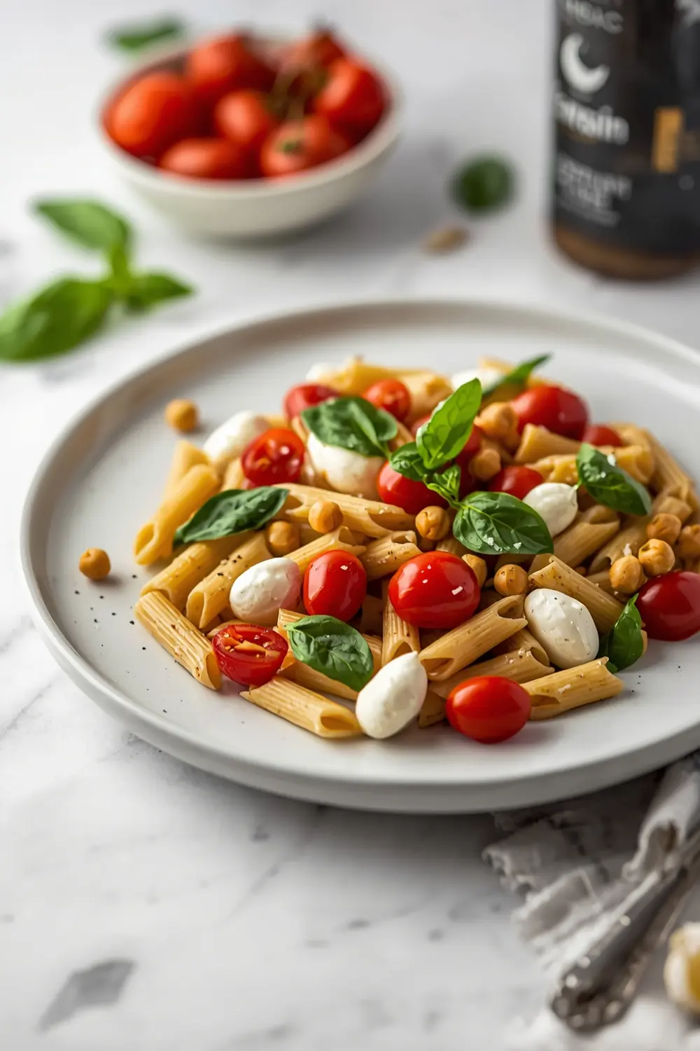 stunning caprese pasta salad summer