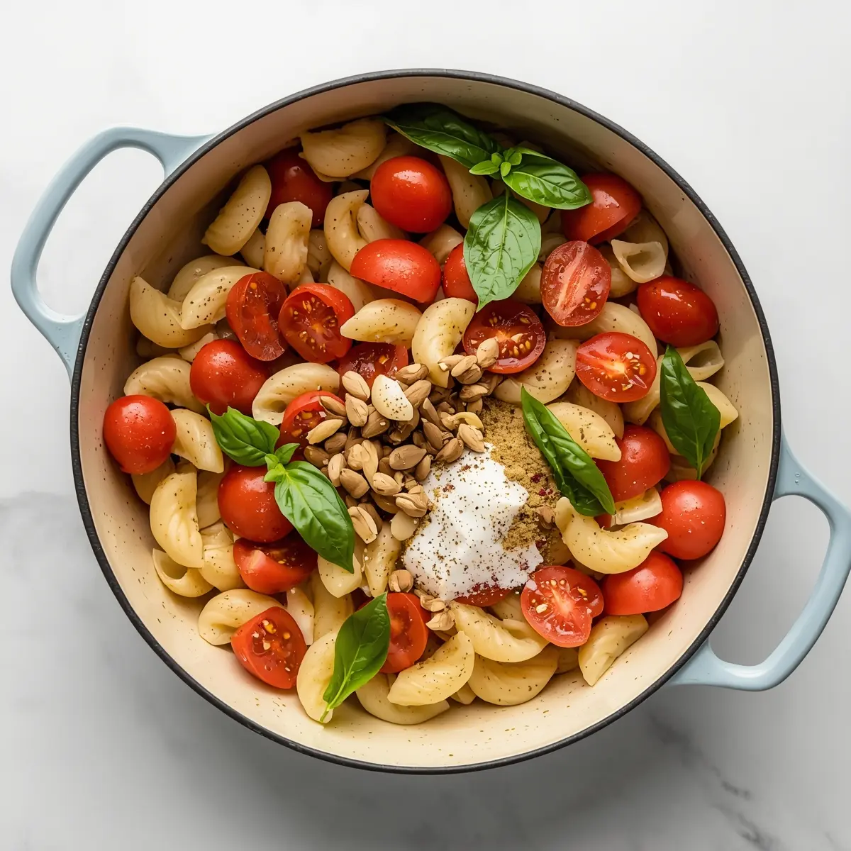 Cooking instructions for stunning caprese pasta salad summer