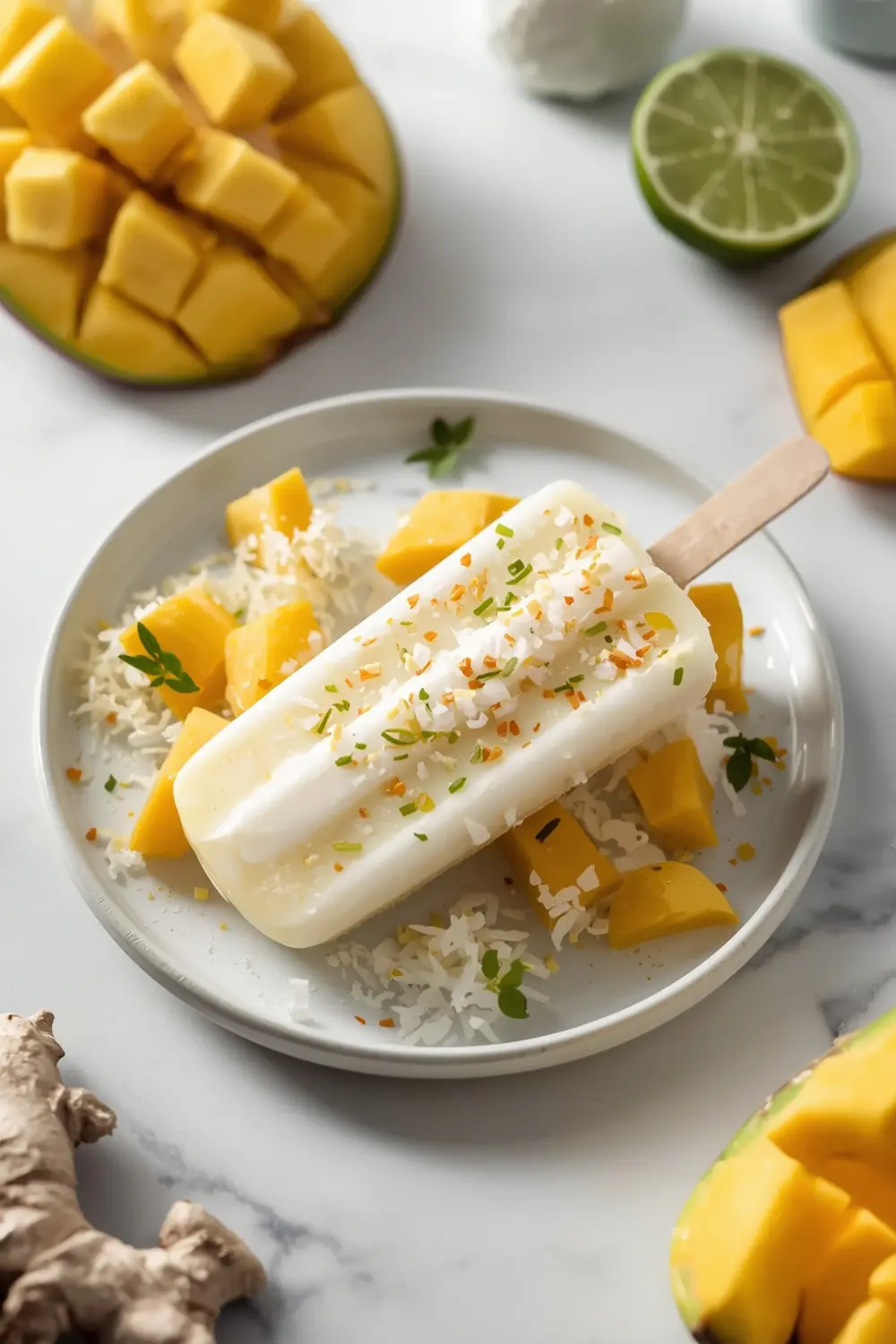 stunning coconut lime popsicles