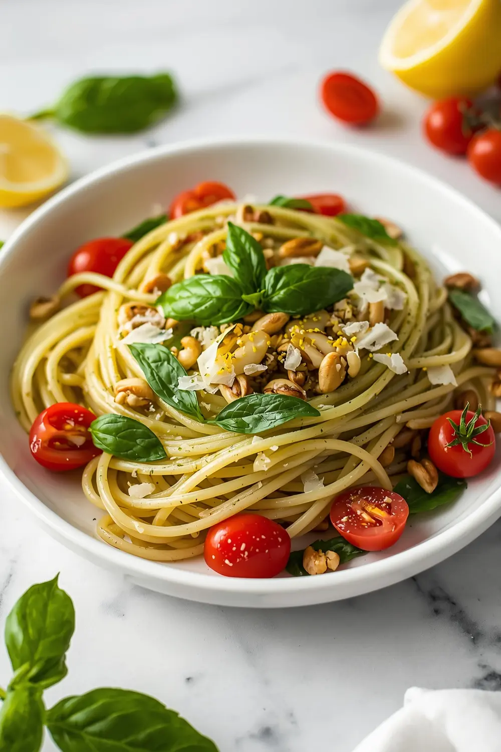 stunning cold pesto pasta summer