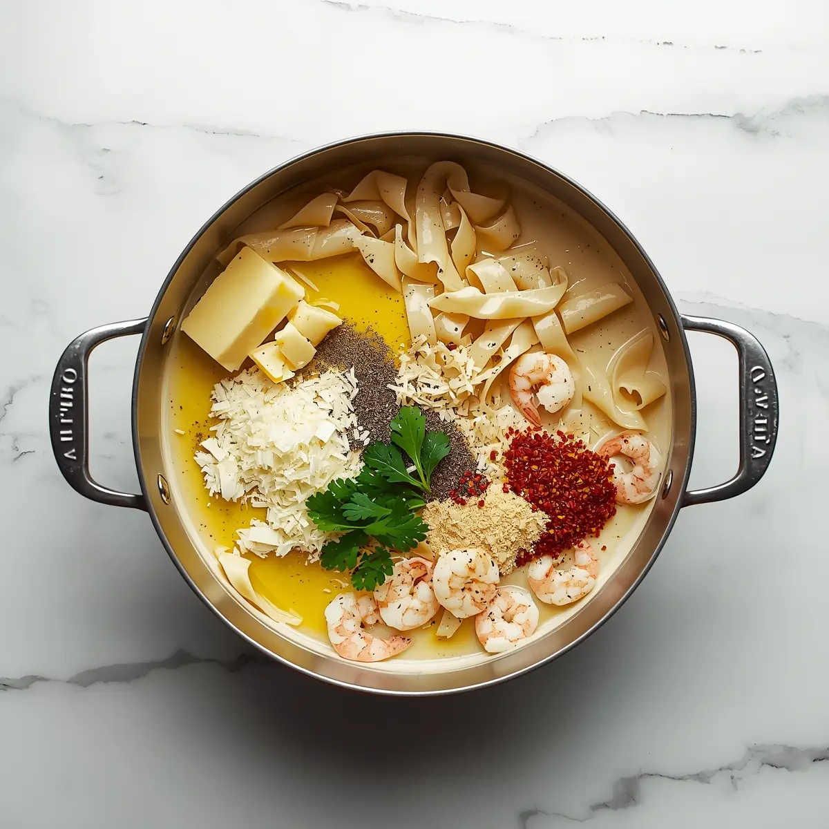 Cooking instructions for stunning creamy garlic pasta summer