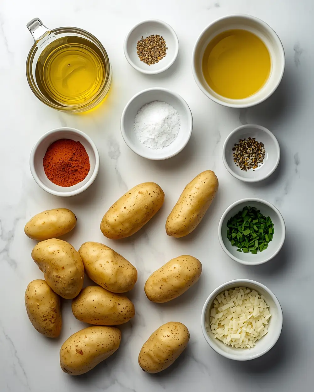 Ingredients for stunning grilled potato wedges summer