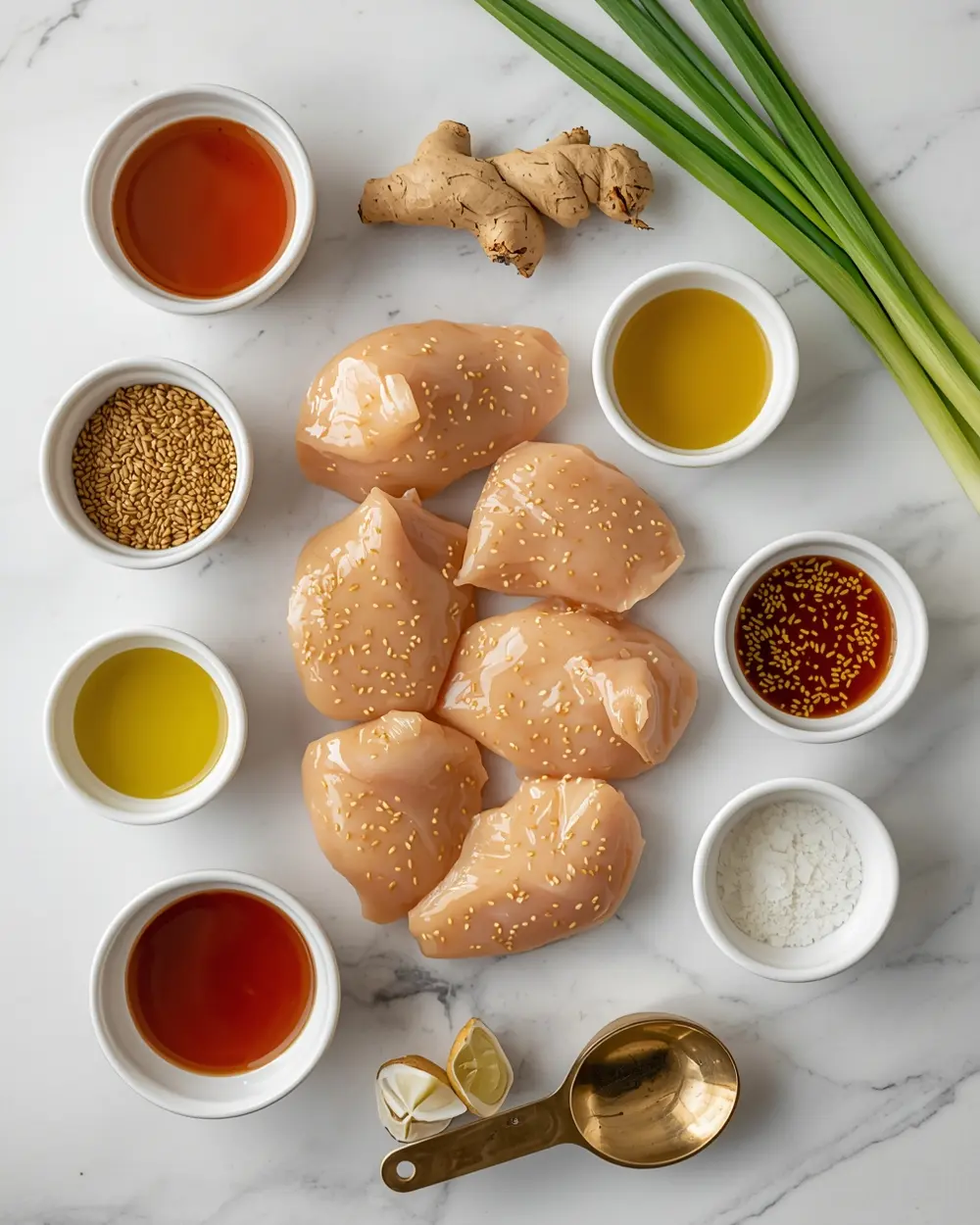 Ingredients for stunning honey sriracha chicken summer