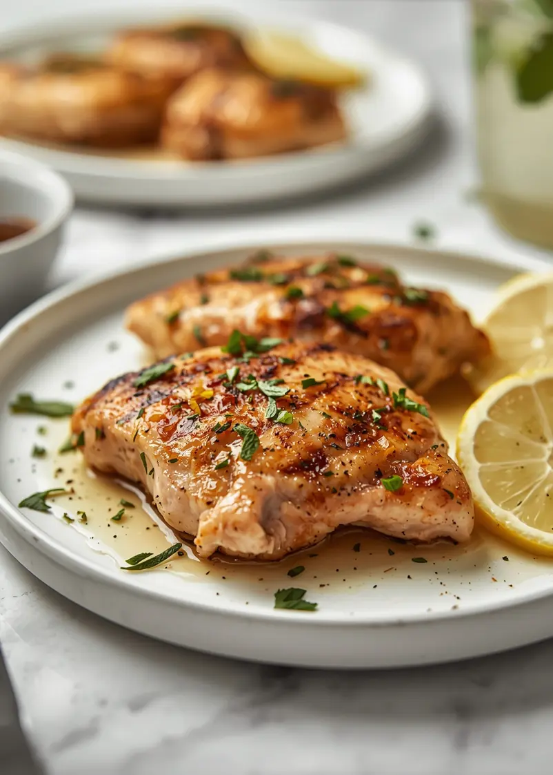 stunning lemon herb grilled chicken ready to serve