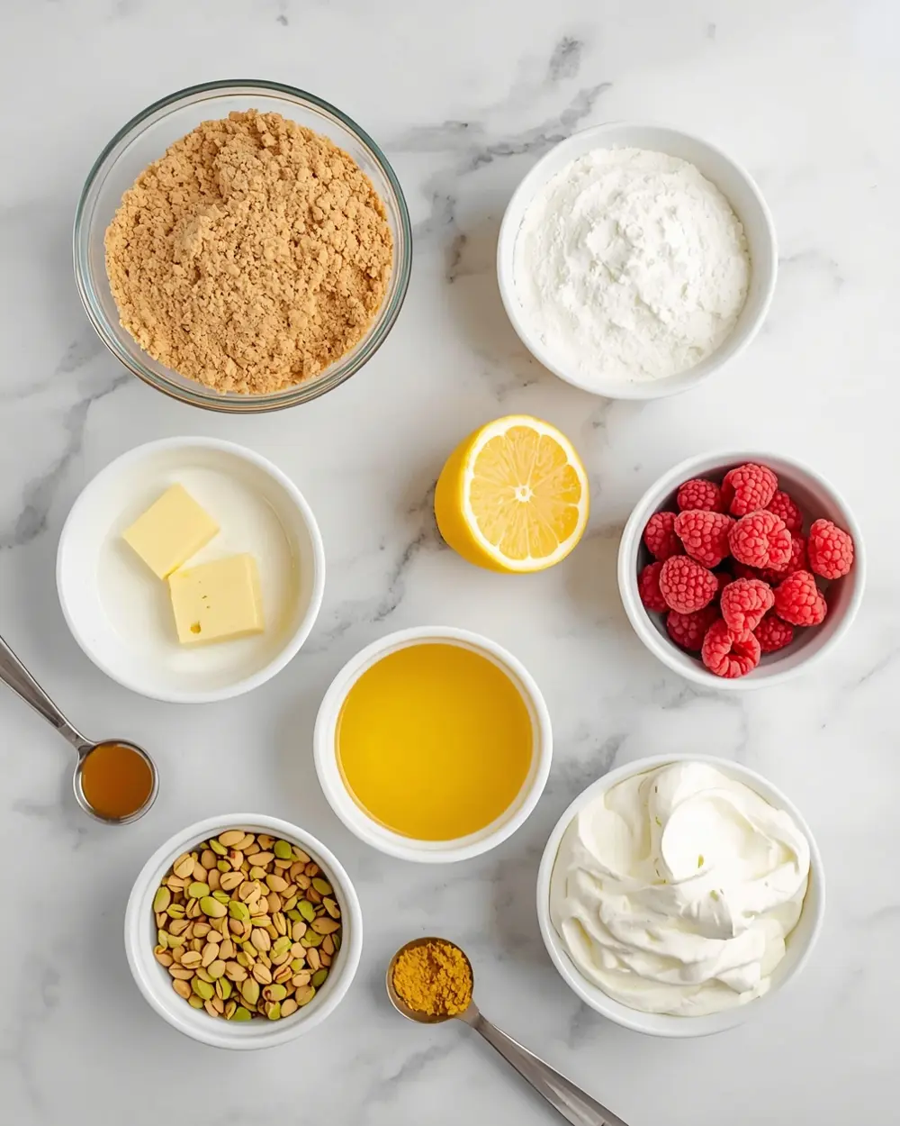 Ingredients for stunning no bake lemon icebox cake