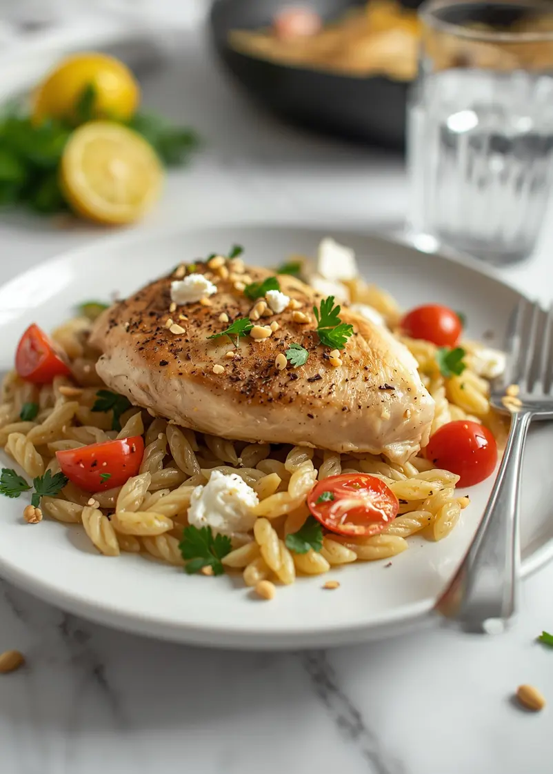 stunning one pan lemon chicken orzo ready to serve