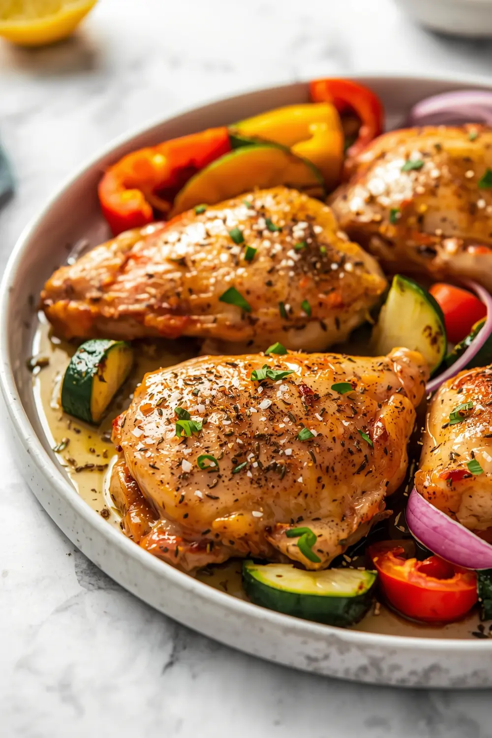 stunning sheet pan chicken summer