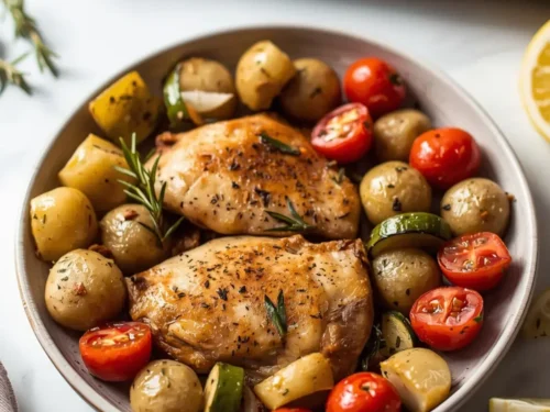 stunning sheet pan chicken summer