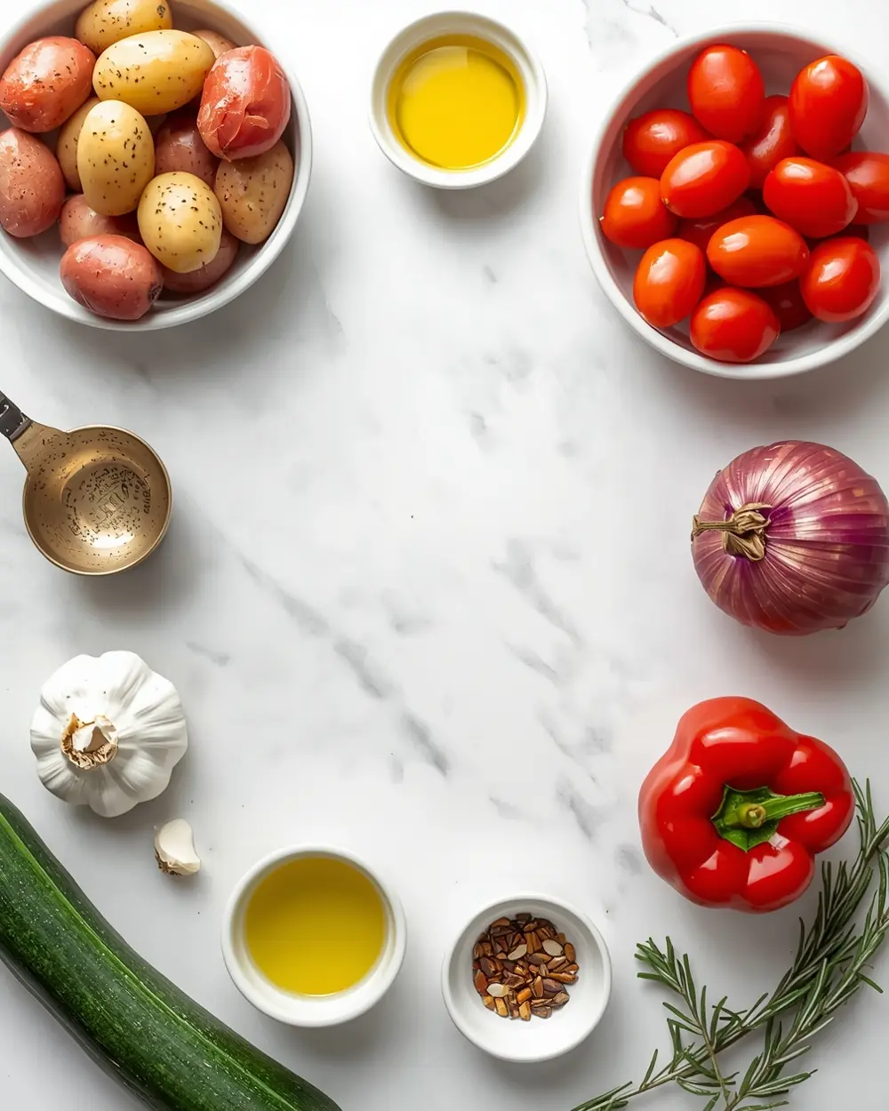 Ingredients for stunning sheet pan chicken summer
