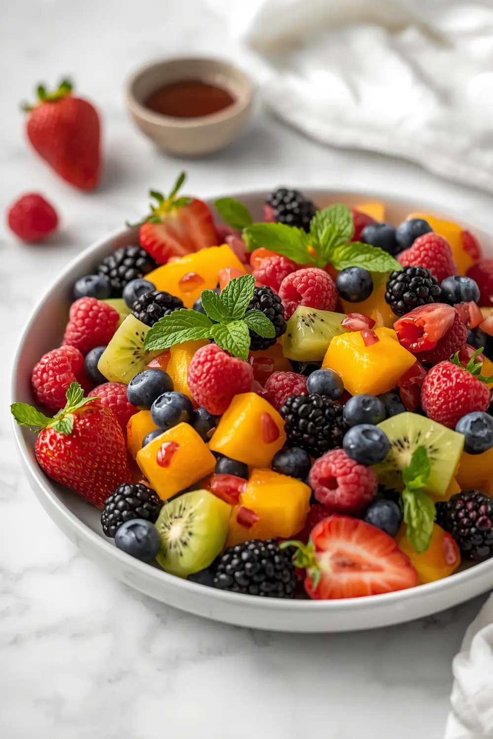 stunning summer berry fruit salad