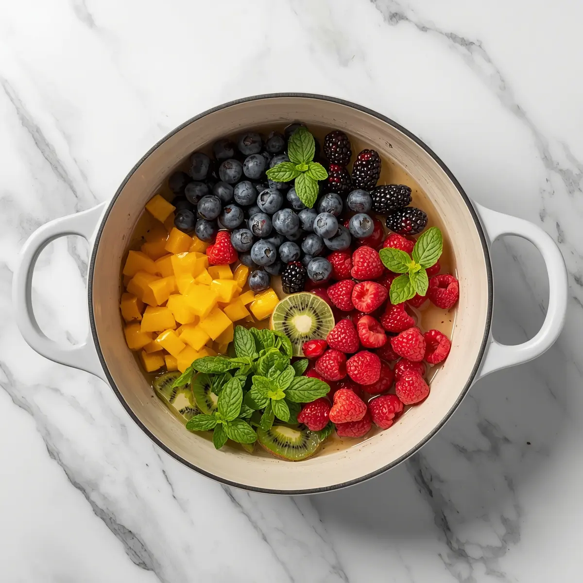Cooking instructions for stunning summer berry fruit salad