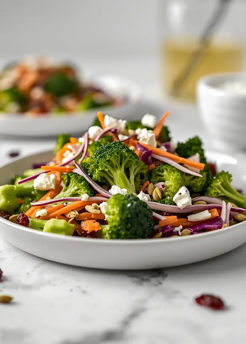 stunning summer broccoli slaw ready to serve