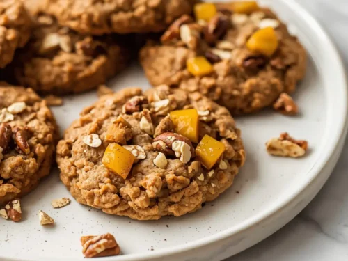 stunning summer peach oatmeal cookies