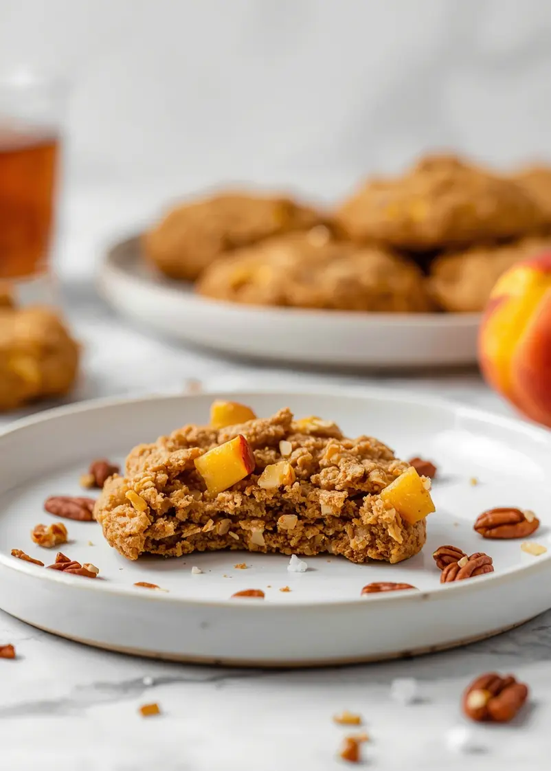 stunning summer peach oatmeal cookies ready to serve