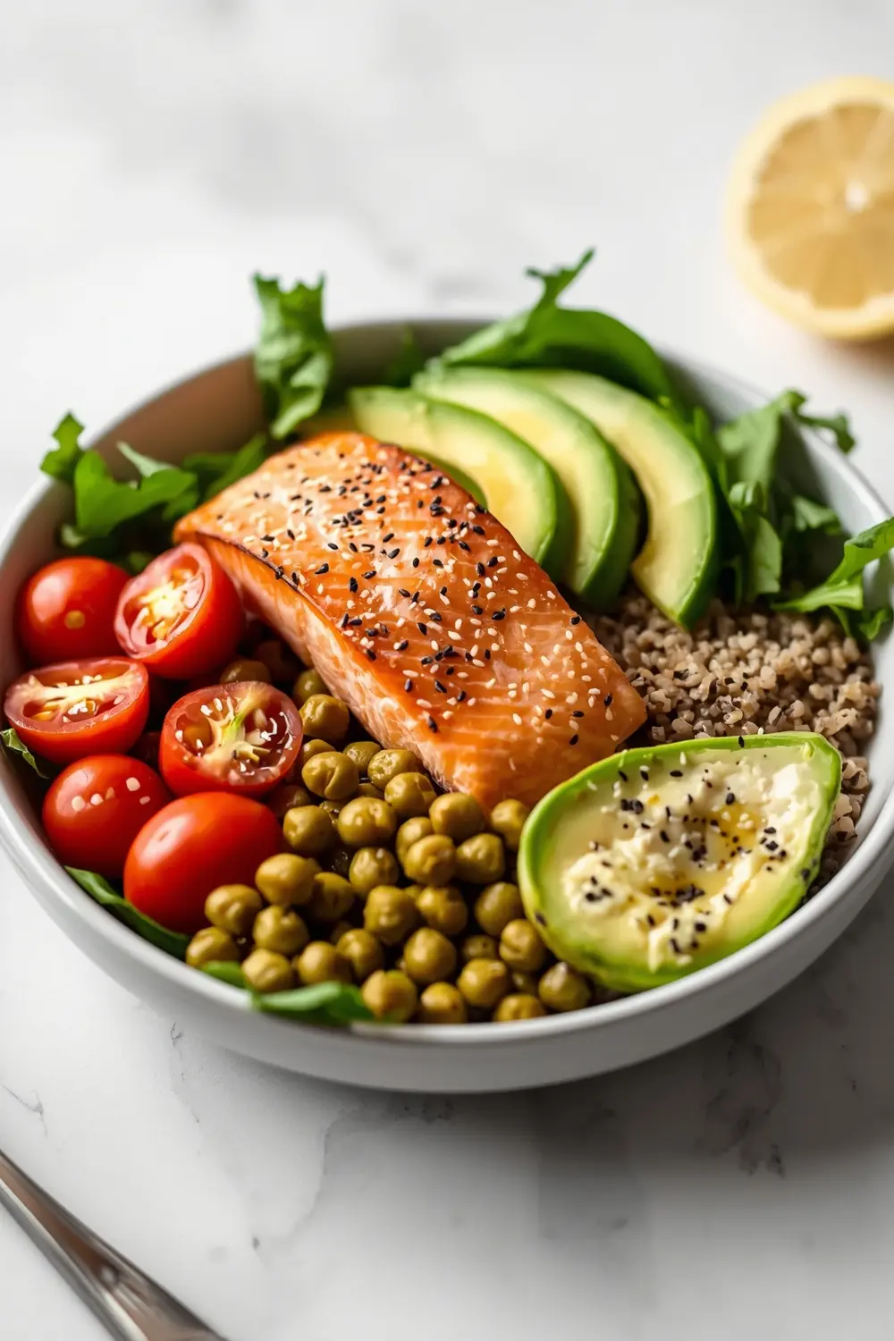 stunning summer salmon bowl elegant