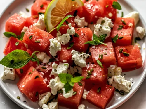 stunning summer watermelon feta salad