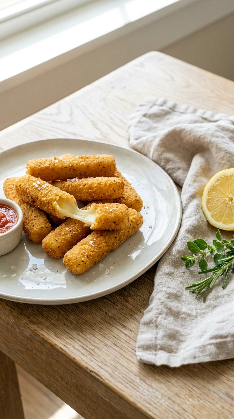 best garlic parmesan mozzarella sticks ready to serve