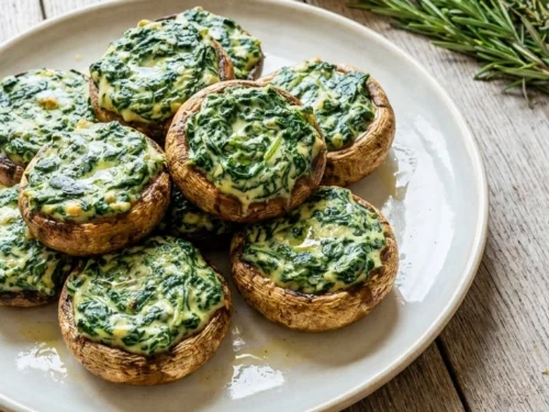 Creamy Spinach Stuffed Mushrooms | 35-Min Elegant Party Appetizer