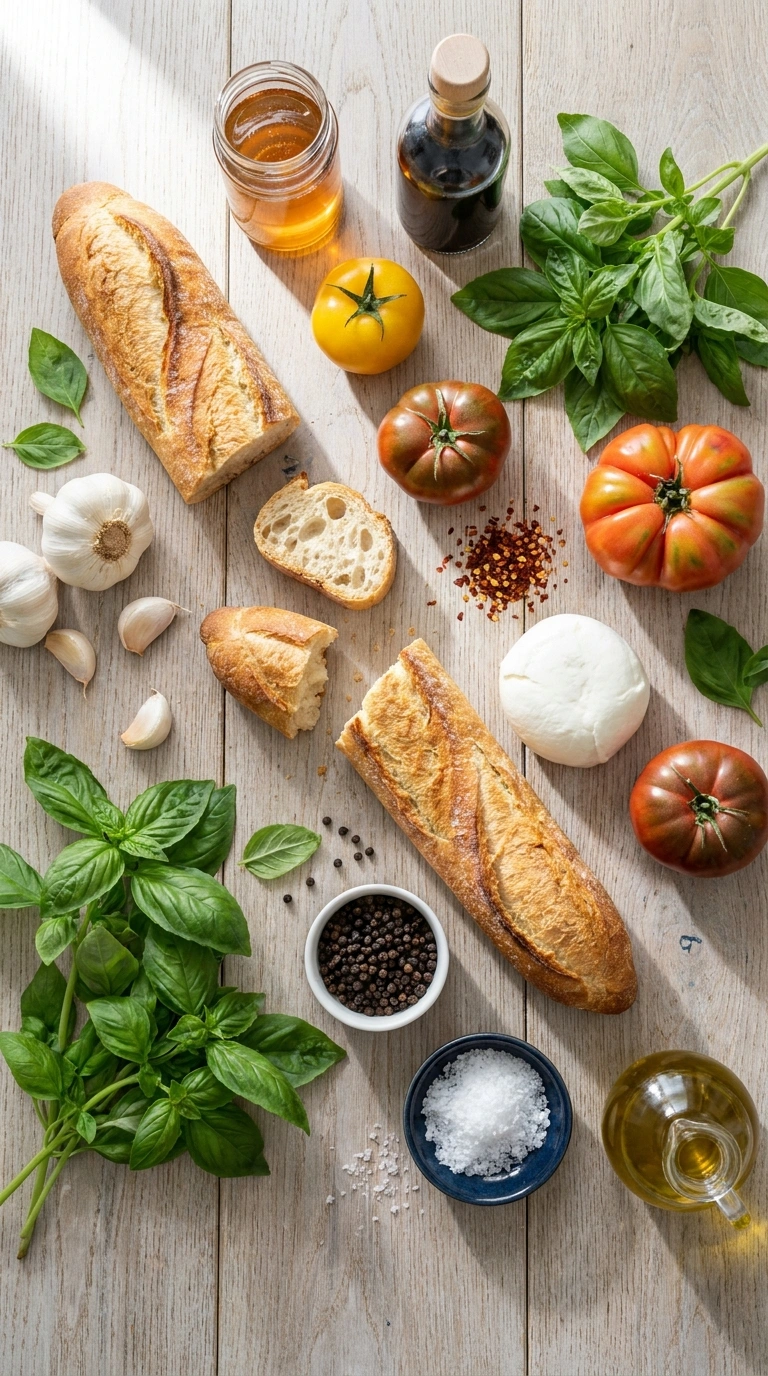 Ingredients for best bruschetta