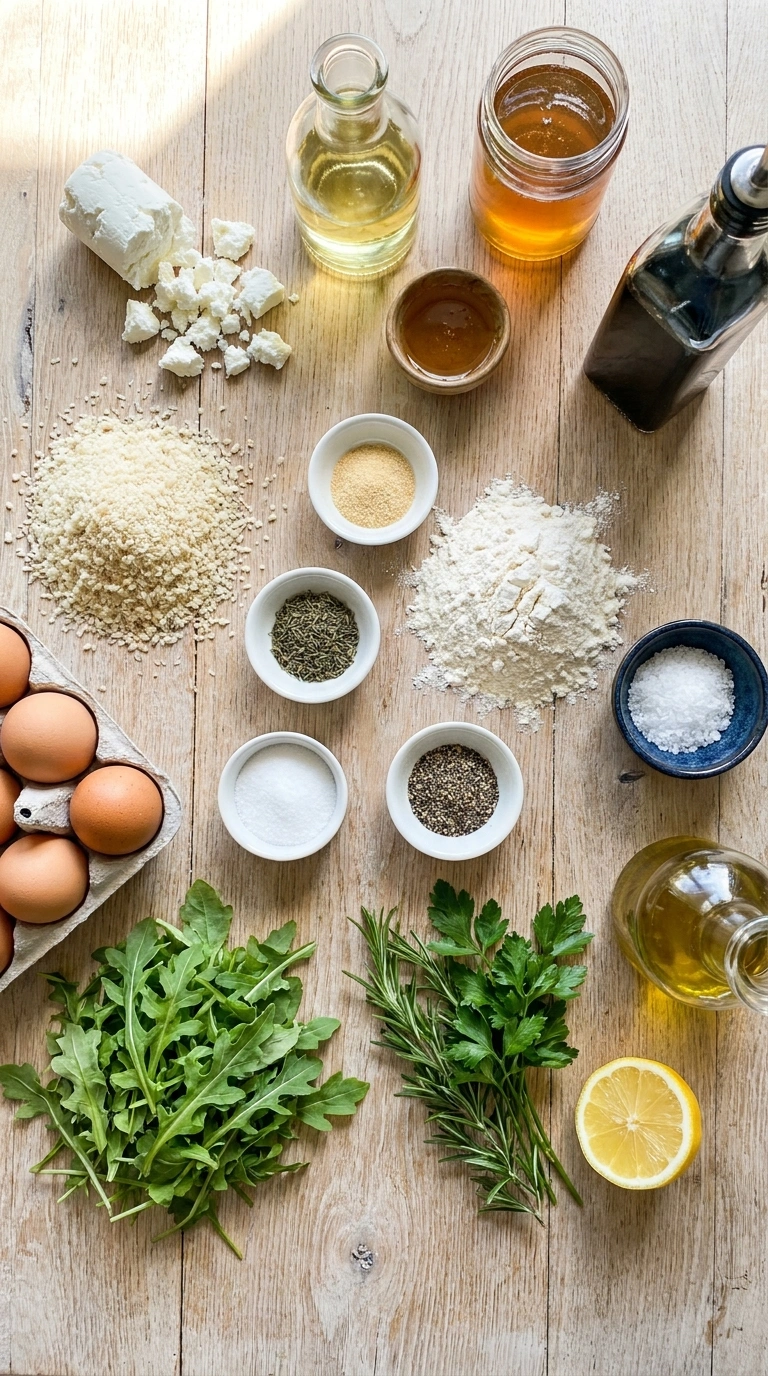 Ingredients for crispy goat cheese balls