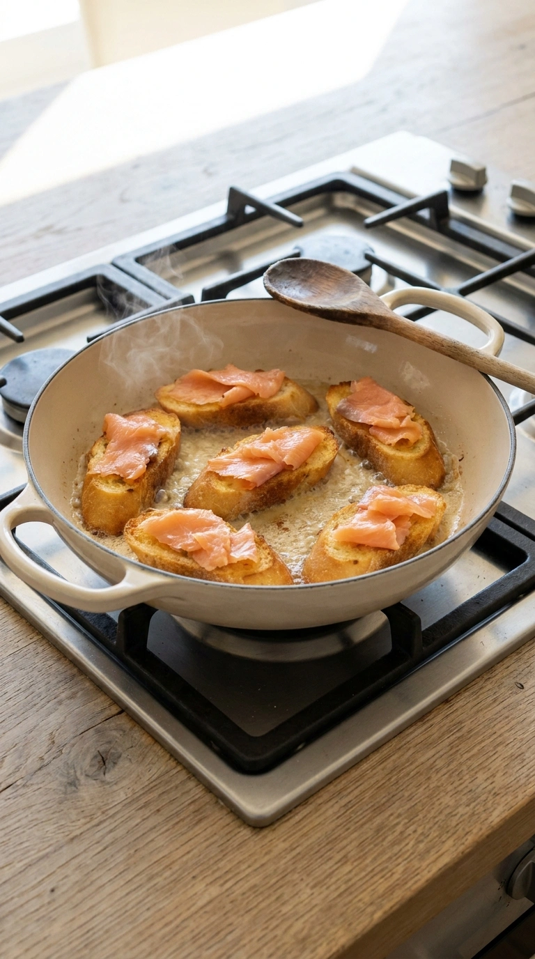 Cooking instructions for elegant smoked salmon canapes