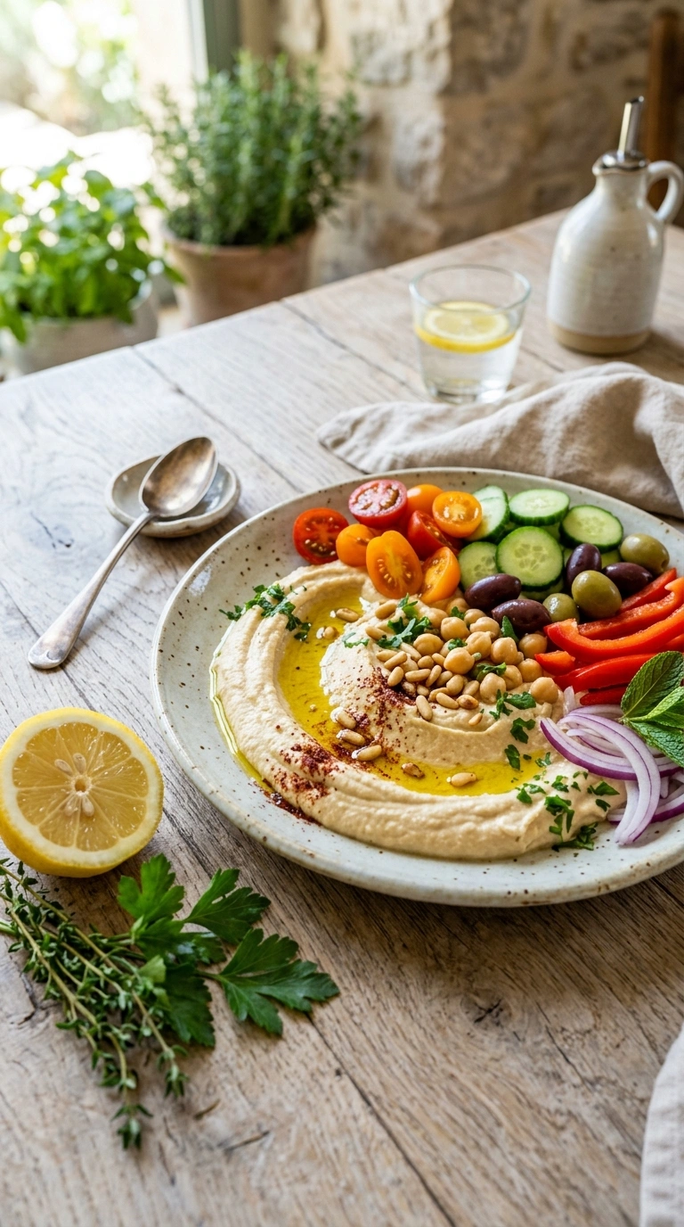 Stunning Hummus Board | 25-Min Elegant Mediterranean Party Appetizer