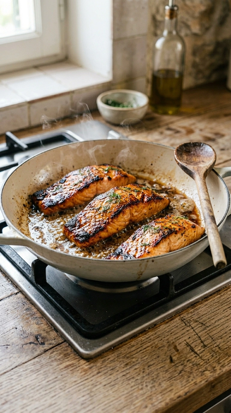 Cooking instructions for smoky honey grilled salmon
