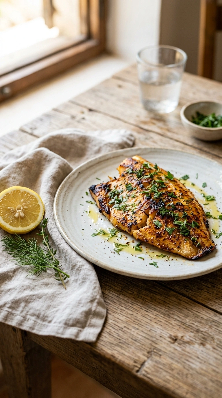 smoky garlic grilled tilapia ready to serve