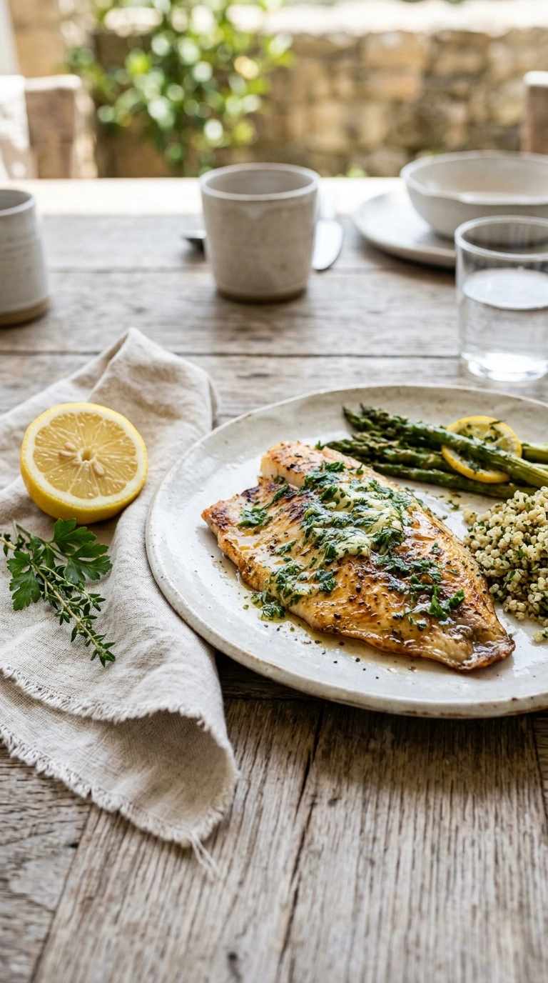 smoky butter grilled tilapia ready to serve
